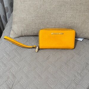 Michael Kors Vibrant Yellow Wristlet
